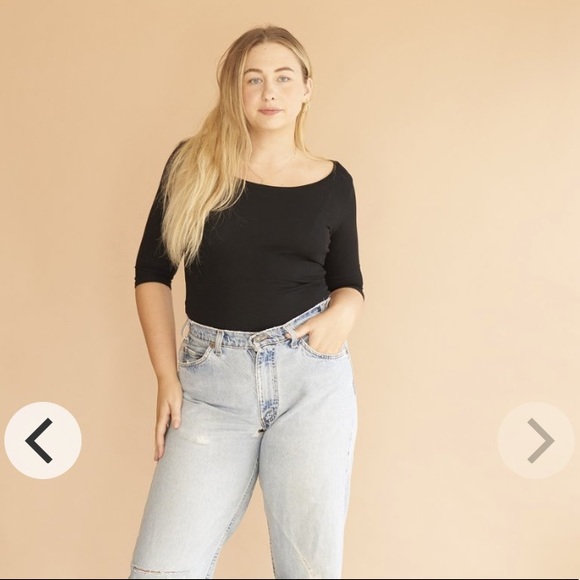 Fauxgerty Scoop Neck Body Suit - Picture 3 of 3